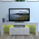 Household Decoration LED TV Cabinet with Two Drawers White 29211393