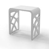 DAX Solid Surface Shower Stool - Matte White B2702P227040