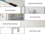 Long Console Table Entryway Table with Different Size Drawers and Bottom 79017046