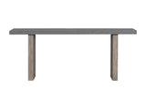 Uniquely Designed Oak Veneer Console Table with Distinctive Side Shapes, Suitable for N711P241282M