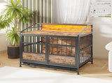 Multi-function Furniture Style Dog Crates Storage, Dog Crate Furniture Large Wooden Dog Kennel W840P291740