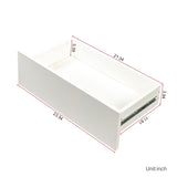 RGB LED Double Side Cabinet Bedside Table White 50895422