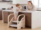 Convertible 2-Step Toddler Step Stool Multifunctional Kids Ladder Seat for Kitchen Bathroom 71631738