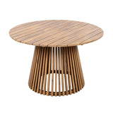 Outdoor Acacia Wood Patio Dining Table, 47.25-inch extra-large round dining table,for Backyard, N770P313798L