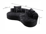 80" 3 Seater Couch for Living Room, Boneless Couch with 2 Pillows,Upholstered Floor Sofa W5515P566349