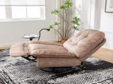 Natural brown recliner, reclining lazy mobile phone holder, large and comfortable reading W1170P183282