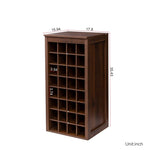 ZUN brown walnut color modular 32 wine bar cabinet Buffet Cabinet W1778133399