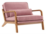 Oak Armrest Oak Upholstered Single Lounge Chair Indoor Lounge Chair Pink 38333927