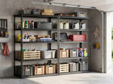72" Adjustable Height Metal Storage Shelves with Anti-Tipping Kit, Expandable Organizer for Garage & 57259093