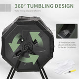 Black tumbling outdoor compound fertilizer drum 162L 60041012
