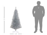5' Artificial Pencil Christmas Tree, Slim Xmas Tree with 294 Realistic Branch Tips and Plastic 41225111
