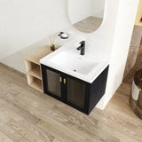 ZUN 40 Inch Wall-Mounted Bathroom Vanity With Sink, 12 inch + 28 inch Combination Cabinet 96914905