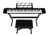GEP-109 61 Key Lighting Keyboard with Piano Stand, Piano Bench, Built In 10694817