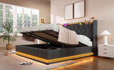 King size Upholstered, 360 surround LED function, Buttons/Apps/Remote Control, hydraulic storage N736P188808G