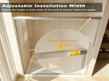 44-48" x 72" Tempered Glass with Explosion Proof Film, Aluminum Frame Double Sliding Shower Door, W1675P484411
