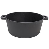 2 in 1 Pre-Seasoned Cast Iron Dutch Oven With Dual Handles, Outdoor Camping Deep Pot for Camping W465P216245