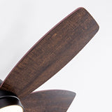 Hot sales 32 Inch Modern Black Ceiling Fan With Light 3 Solid Wood Blades Remote Control Reversible W2991P338638