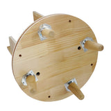 2-Layer Rotating Bookcase 360 Rotating Display Rack Pine Wood Rotating Bookshelf 56430812