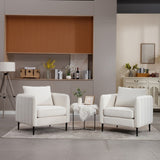 Accent Chair for Living Room, Velvet Comfy Single Sofa Chair Mid-Century Modern Armchair with 1 W3244P327103