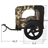 ZUN Camouflage Foldable Bicycle Trailer Bike Trailer for Camping Pet Dog Cat Luggage Carry W136458022