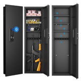 53" Fingerprint Touch Panel In-Wall Safe,Hidden Wall Gun Safe for Rifles with Adjustable W1779P207550