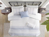 5 Piece Cotton Jaquard Duvet Set-King/Cal King B035P280381