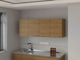 Natural Oak Wall Cabinet Kitchen in Melamine with 4-Door B062P291617