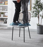 BLACK and gray sennit chair,set of 4,dining chair,coffee chair W23460281