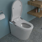 ZUN Smart Toilet with Bidet Built in, Auto Open & Close, Elongated Heated seat, Foot Sensor Flush, LED W1243P203356