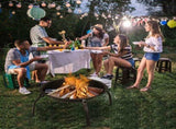 22" Four - legged Folding Iron Brazier Wood Pit Decoration for Backyard Poolside 95649701