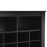 ZUN Sleek Design 24 Shoe Cubby Console, Modern Shoe Cabinet with Curved Base, Versatile Sideboard with 81784152