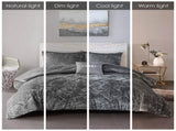 King/Cal King Velvet Comforter Set with Throw Pillow B03595941