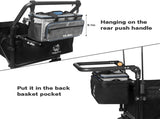Collapsible Wagon Heavy Duty Folding Wagon Cart with Removable Canopy, 4" Wide Large All Terrain 78632388