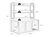 Large Cat Litter Box Enclosure Shelf Storage, Hidden Cat Washroom Furniture, Wooden Cat House 81586138