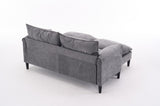 Convertible Combination Sofa Sofa U-Shaped Sofa with Footstools with Storage, Gray Sofa for Living W2012P252429