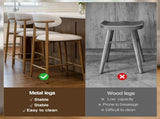 Counter Height Bar Stools Set of 2, Upholstered Counter Stools Modern Barstools with Metal Legs for 92612452