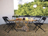 10pcs Injection Molding Classic Garden Plastic Folding Chair Black 88638024