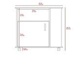 Correy 4-Shelf Microwave Cabinet with Caster Black Wengue B06280097