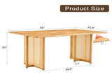 Chinese country retro solid wood table, simple modern imitation rattan table, wooden W1151P154592