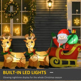 8 Feet Christmas Decoration Christmas Inflatable Santa Rides Sled 01324461