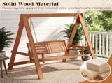 2-Person Hardwood Porch Swing with Stand, 800 LBS Capacity Outdoor Patio Swing Chair for Garden 06874000