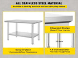 Stainless Steel Workbench 24x36x32 Inch Commercial Food Prep Workbench Heavy Duty Prep Workbench 31621967