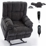 Dual Motor Heat Massage Infinite Position Up to 350 LBS Electric Power Lift Recliners with W3224P288492