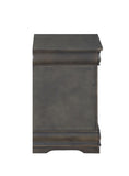 Dark Grey 2-Drawer Nightstand B062P209407