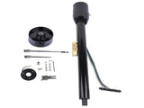 Black 32" Floor Shift Tilt Manual Steering Column w/ Key & 9 Hole Wheel Adpater 01425501