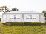 10'x20' Outdoor Party Tent with 6 Removable Sidewalls, Waterproof Canopy Patio Wedding Gazebo, White 40291651