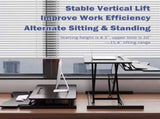 32 Inch Desk Converter, Height Adjustable Sit to Stand Riser, Dual Monitor and Laptop Workstation 74924581