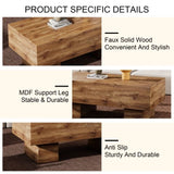 This modern rectangular coffee table features a stylish wood color, making it an ideal addition to W1151P271517