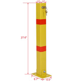 Parking bollard,pole barrier with lock ,car parking protection posts,home garage street decor W46542544
