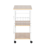 ZUN Baker's Rack 3-Tier Kitchen Utility Microwave Oven Stand Storage Cart Workstation Shelf 92413090